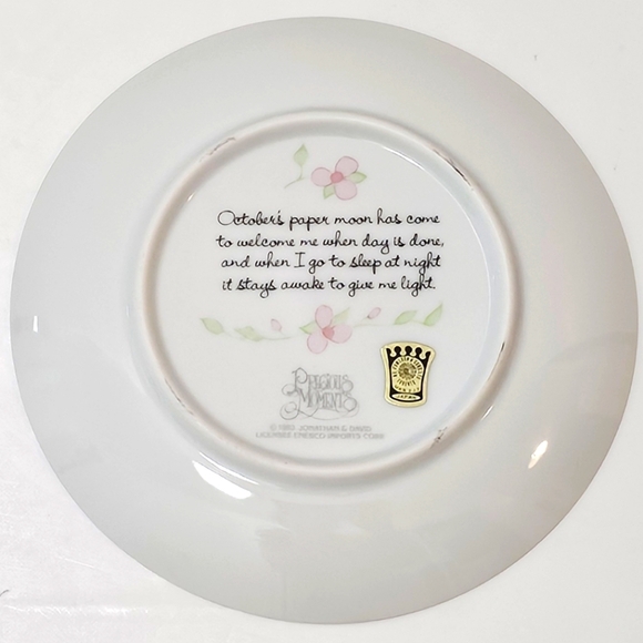 Precious Moments Months of the Year Plates - October - Picture 3 of 11